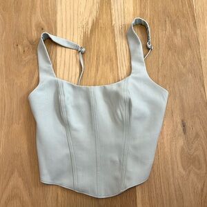 Seafoam green Abercrombie corset cropped top